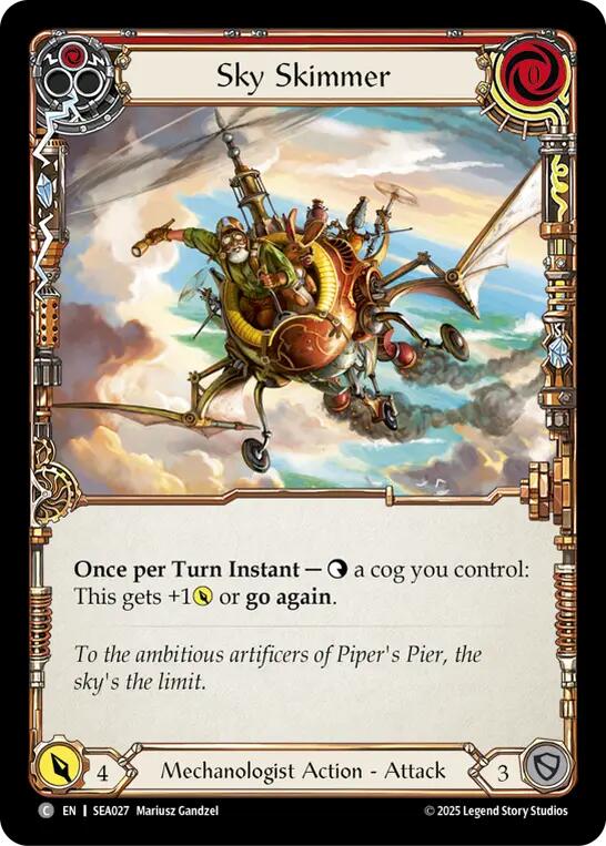 Sky Skimmer (Red) [SEA027] (High Seas)  Rainbow Foil | Magic Magpie