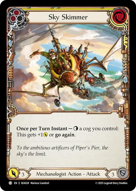 Sky Skimmer (Yellow) [SEA028] (High Seas)  Rainbow Foil | Magic Magpie