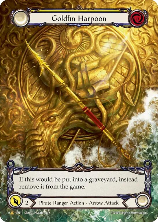 Goldfin Harpoon (Marvel) (Golden) [SEA093] (High Seas)  Cold Foil | Magic Magpie