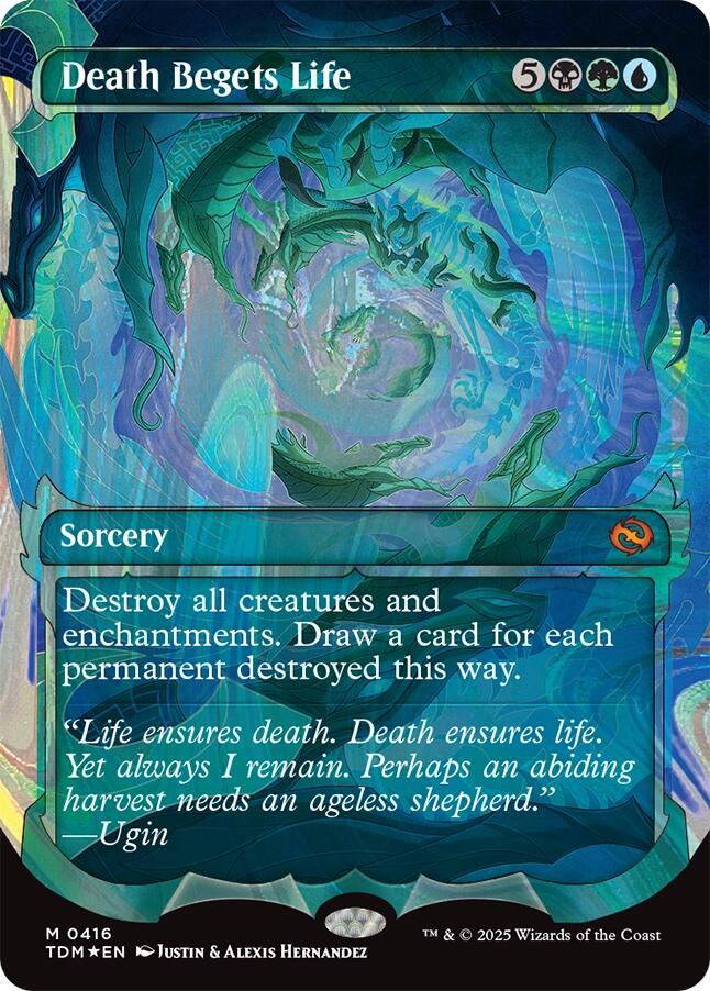 Death Begets Life (Showcase) (Halo Foil) [Tarkir: Dragonstorm] | Magic Magpie