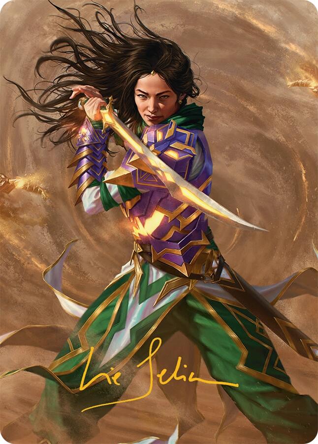 Descendant of Storms Art Card (2/54) (Gold-Stamped Signature) [Tarkir: Dragonstorm Art Series] | Magic Magpie