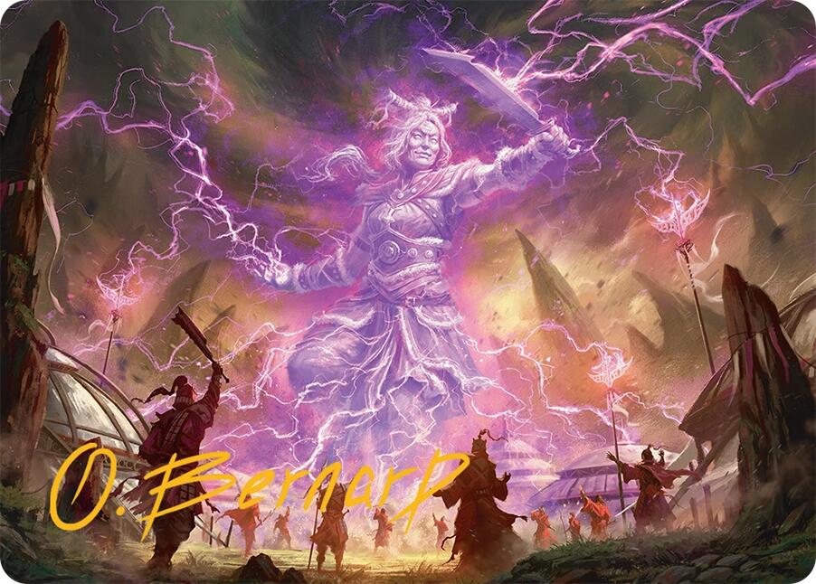 Smile at Death Art Card (4/54) (Gold-Stamped Signature) [Tarkir: Dragonstorm Art Series] | Magic Magpie