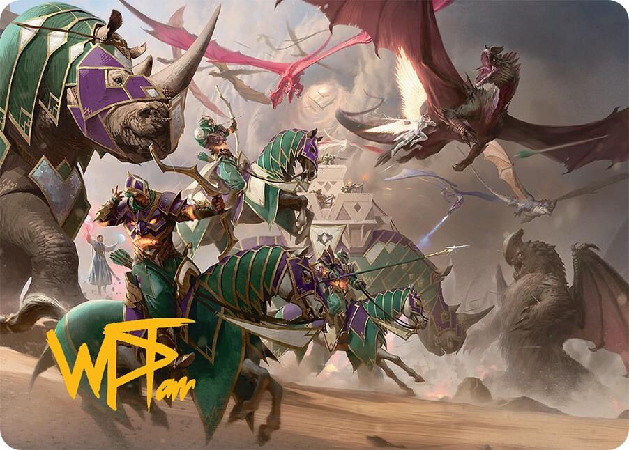 United Battlefront Art Card (5/54) (Gold-Stamped Signature) [Tarkir: Dragonstorm Art Series] | Magic Magpie