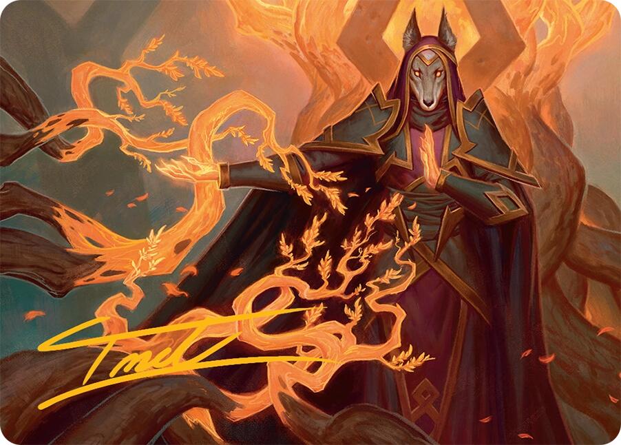 Abzan Devotee Art Card (10/54) (Gold-Stamped Signature) [Tarkir: Dragonstorm Art Series] | Magic Magpie