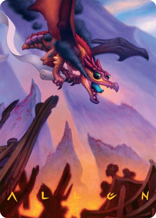 Scavenger Regent Art Card (45/54) (Gold-Stamped Signature) [Tarkir: Dragonstorm Art Series] | Magic Magpie
