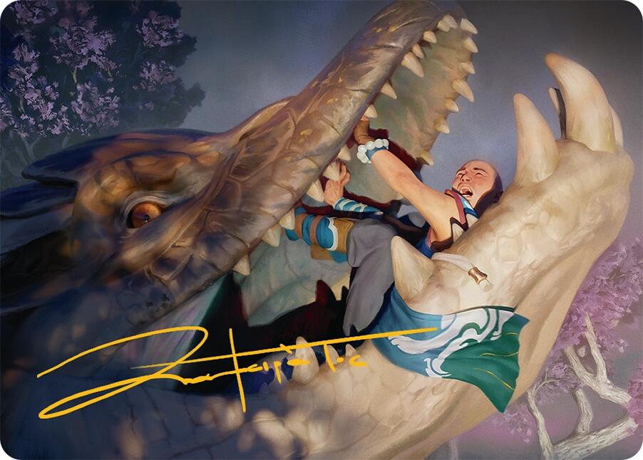 Jaws of Defeat Art Card (53/54) (Gold-Stamped Signature) [Tarkir: Dragonstorm Art Series] | Magic Magpie