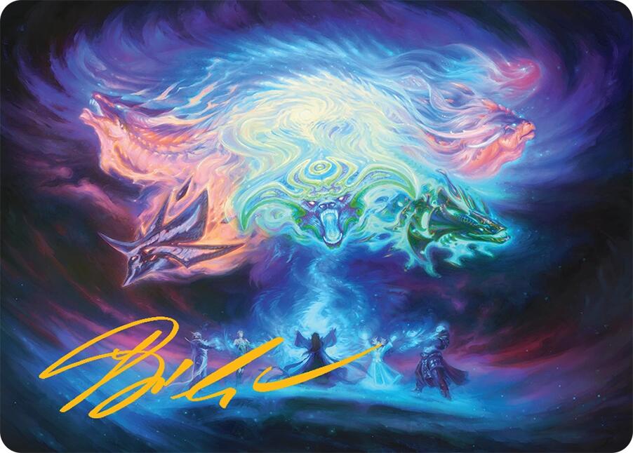 Call the Spirit Dragons Art Card (21/54) (Gold-Stamped Signature) [Tarkir: Dragonstorm Art Series] | Magic Magpie