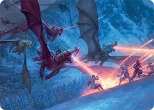 Dragonback Assault Art Card (22/54) [Tarkir: Dragonstorm Art Series] | Magic Magpie