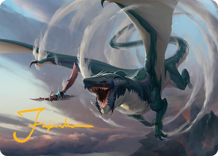 Whirlwing Stormbrood Art Card (27/54) (Gold-Stamped Signature) [Tarkir: Dragonstorm Art Series] | Magic Magpie
