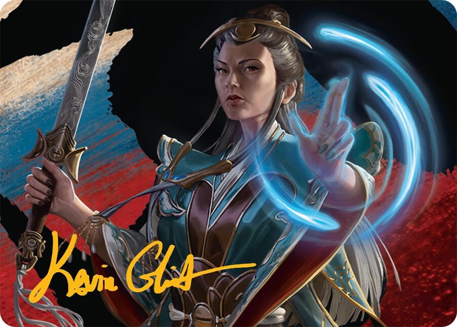 Narset, Jeskai Waymaster Art Card (44/54) (Gold-Stamped Signature) [Tarkir: Dragonstorm Art Series] | Magic Magpie