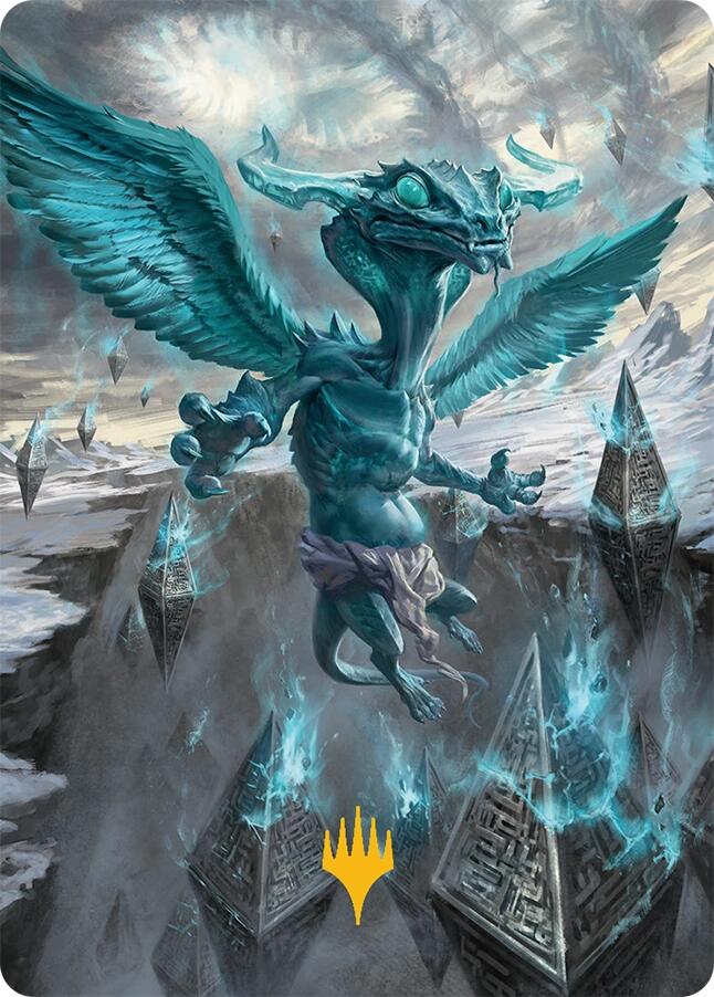 Ugin, Eye of the Storms Art Card (47/54) (Gold-Stamped Signature) [Tarkir: Dragonstorm Art Series] | Magic Magpie