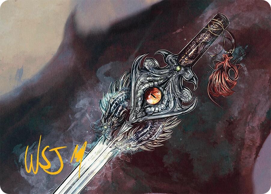 Dragonfire Blade Art Card (40/54) (Gold-Stamped Signature) [Tarkir: Dragonstorm Art Series] | Magic Magpie