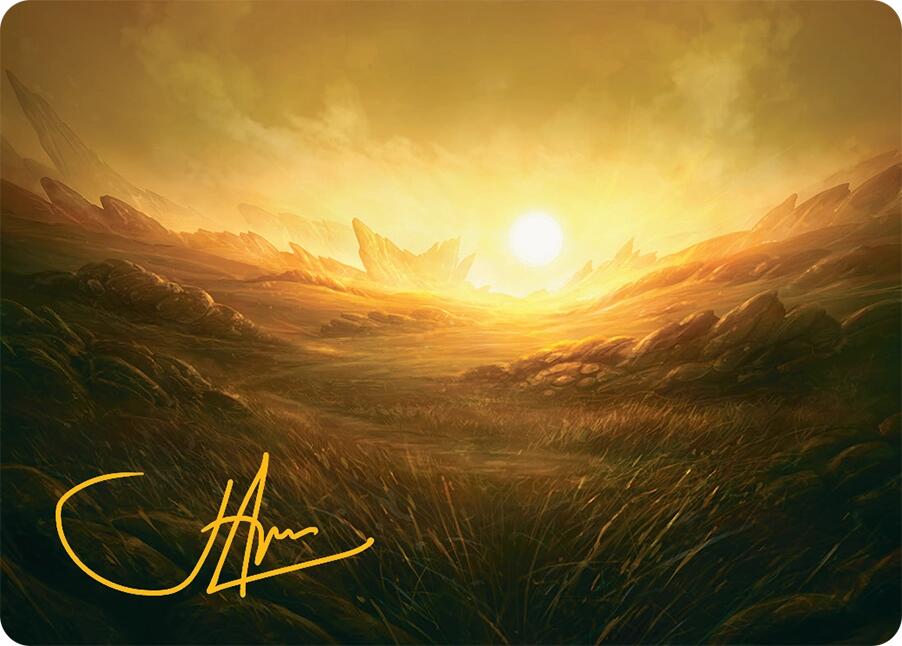 Plains Art Card (31/54) (Gold-Stamped Signature) [Tarkir: Dragonstorm Art Series] | Magic Magpie