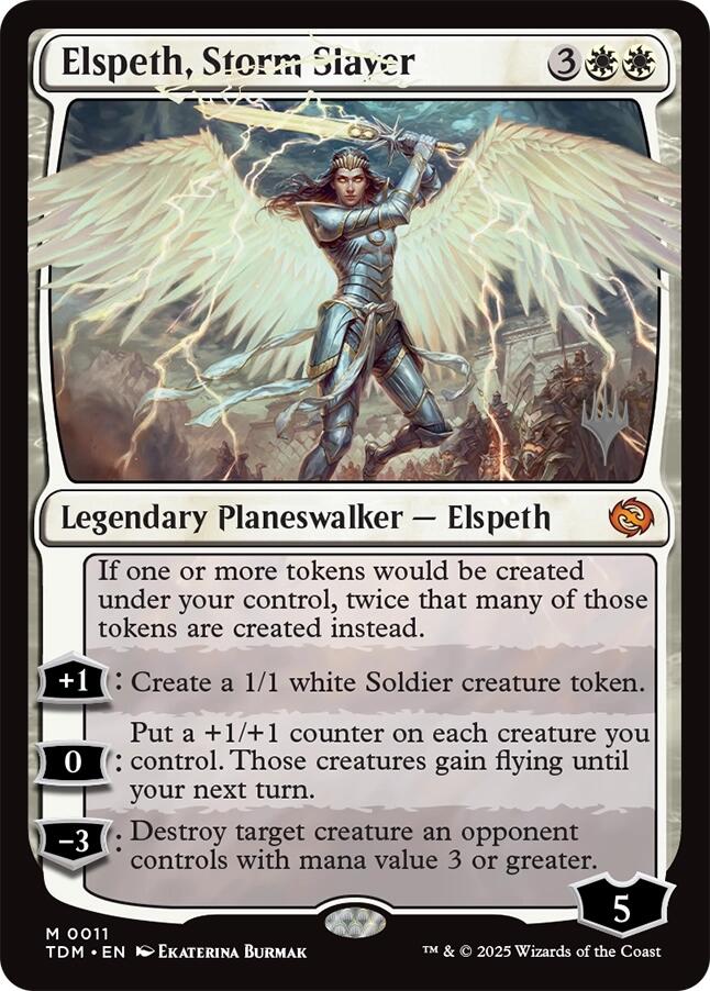 Elspeth, Storm Slayer [Tarkir: Dragonstorm Promos] | Magic Magpie