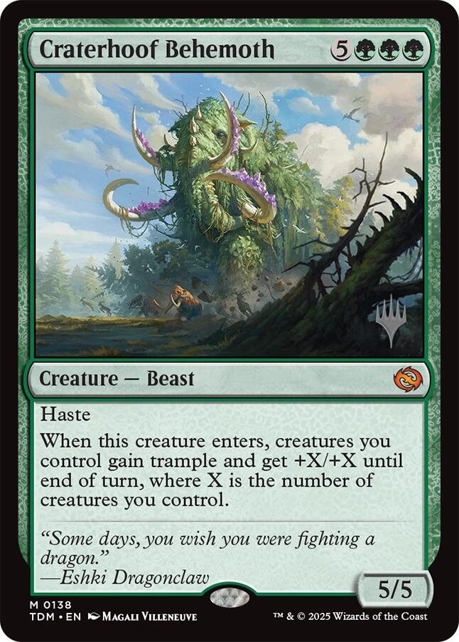 Craterhoof Behemoth [Tarkir: Dragonstorm Promos] | Magic Magpie