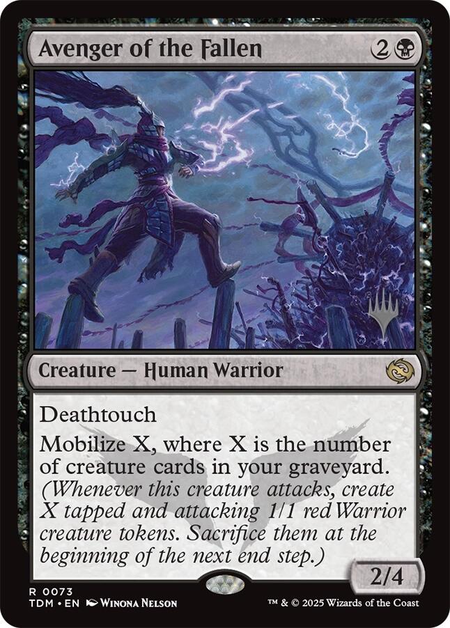 Avenger of the Fallen [Tarkir: Dragonstorm Promos] | Magic Magpie
