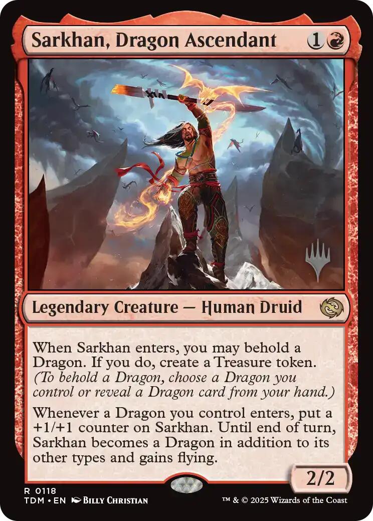 Sarkhan, Dragon Ascendant [Tarkir: Dragonstorm Promos] | Magic Magpie