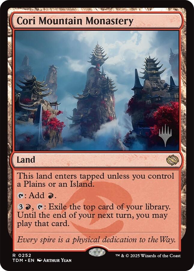 Cori Mountain Monastery [Tarkir: Dragonstorm Promos] | Magic Magpie