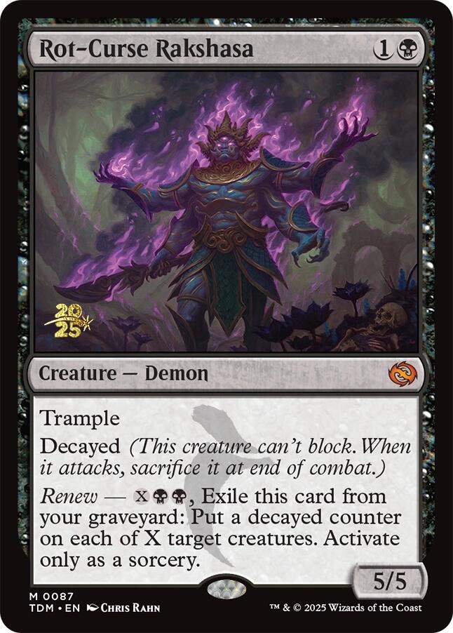 Rot-Curse Rakshasa [Tarkir: Dragonstorm Prerelease Promos] | Magic Magpie