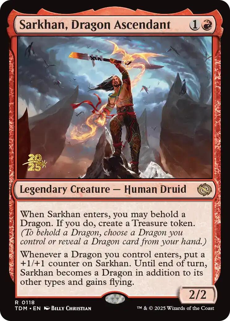 Sarkhan, Dragon Ascendant [Tarkir: Dragonstorm Prerelease Promos] | Magic Magpie