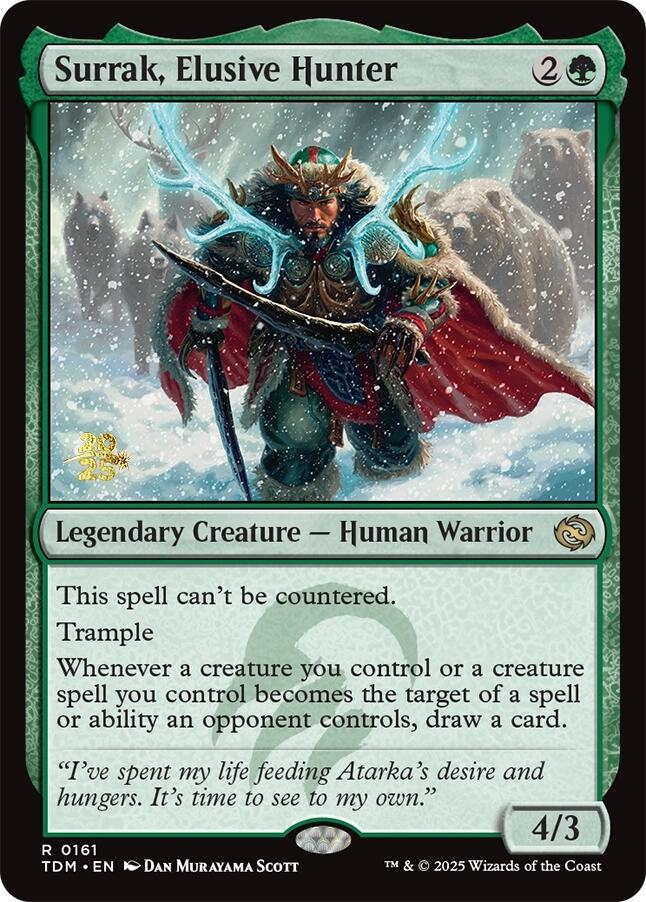 Surrak, Elusive Hunter [Tarkir: Dragonstorm Prerelease Promos] | Magic Magpie