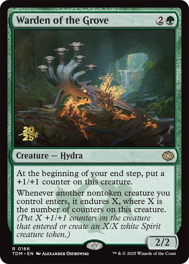 Warden of the Grove [Tarkir: Dragonstorm Prerelease Promos] | Magic Magpie