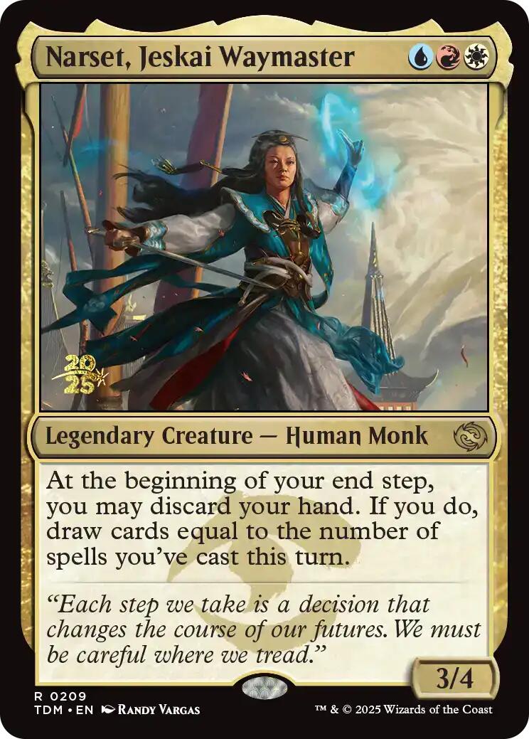 Narset, Jeskai Waymaster [Tarkir: Dragonstorm Prerelease Promos] | Magic Magpie