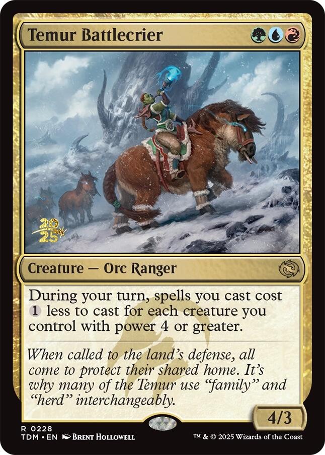 Temur Battlecrier [Tarkir: Dragonstorm Prerelease Promos] | Magic Magpie