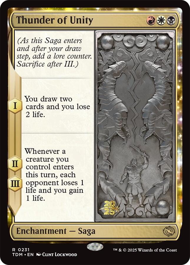 Thunder of Unity [Tarkir: Dragonstorm Prerelease Cards] | Magic Magpie