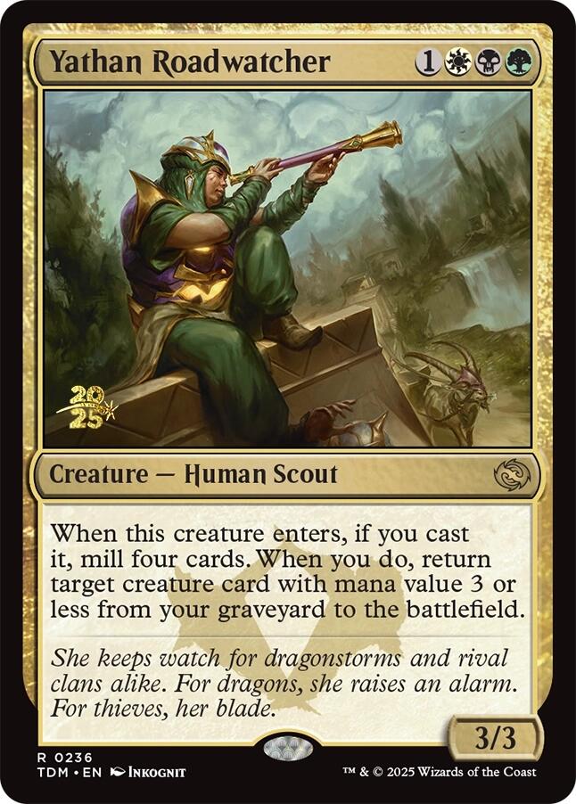 Yathan Roadwatcher [Tarkir: Dragonstorm Prerelease Promos] | Magic Magpie