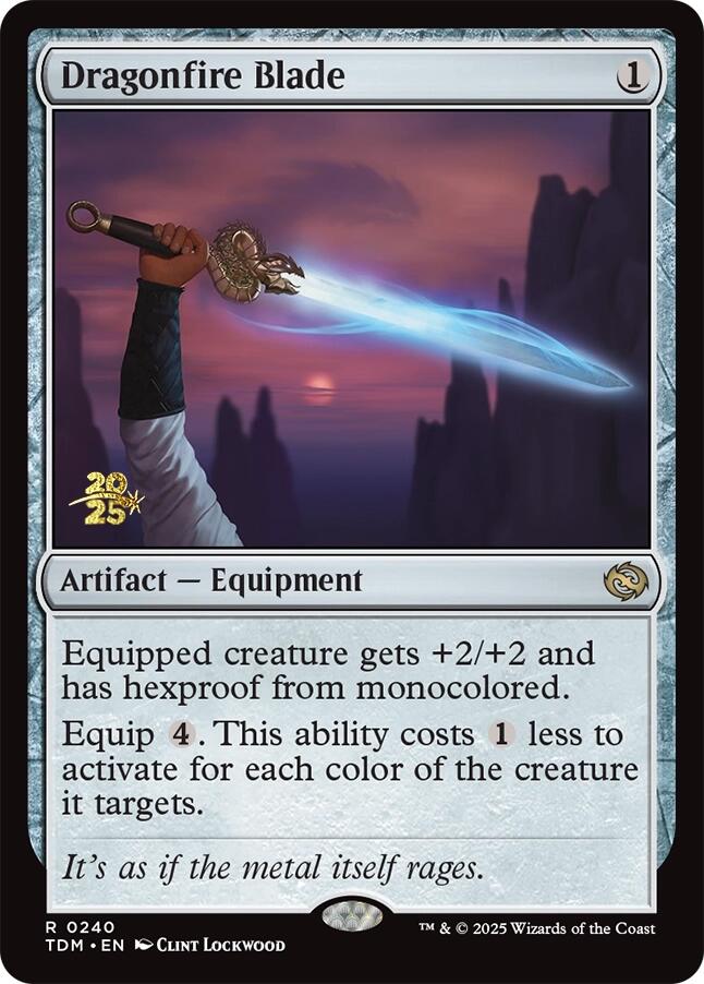 Dragonfire Blade [Tarkir: Dragonstorm Prerelease Cards] | Magic Magpie