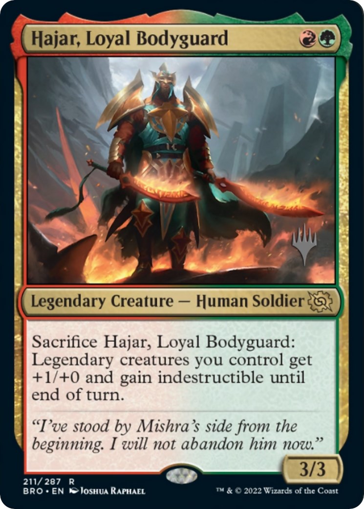 Hajar, Loyal Bodyguard (Promo Pack) [The Brothers' War Promos] | Magic Magpie