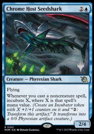 Chrome Host Seedshark (Promo Pack) [March of the Machine Promos] | Magic Magpie