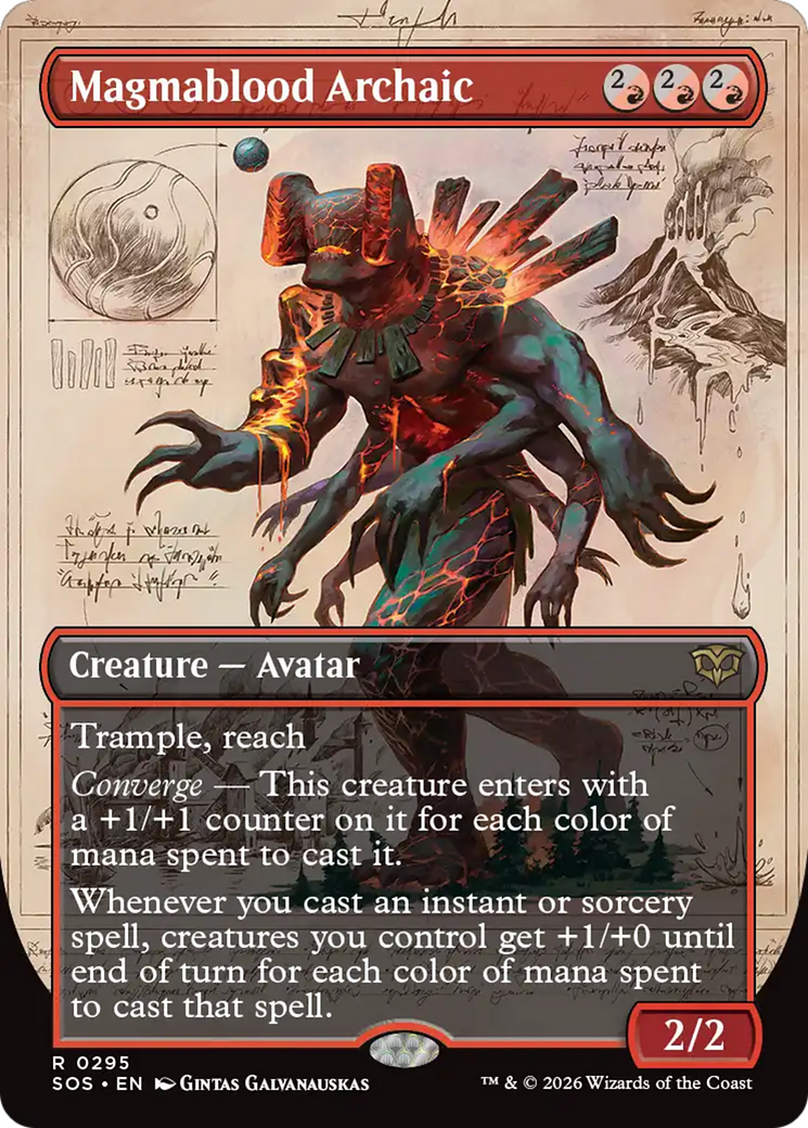 Magmablood Archaic (Borderless) [Secrets of Strixhaven] | Magic Magpie