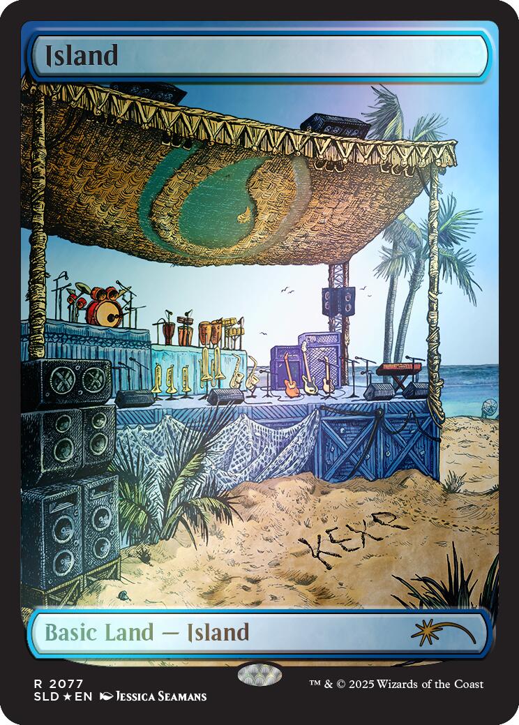 Island (2077) (Rainbow Foil) [Secret Lair Drop Series] | Magic Magpie