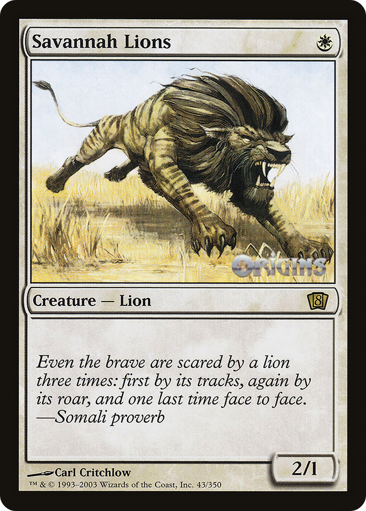 Savannah Lions (Origins 2003) [Oversize Cards] | Magic Magpie