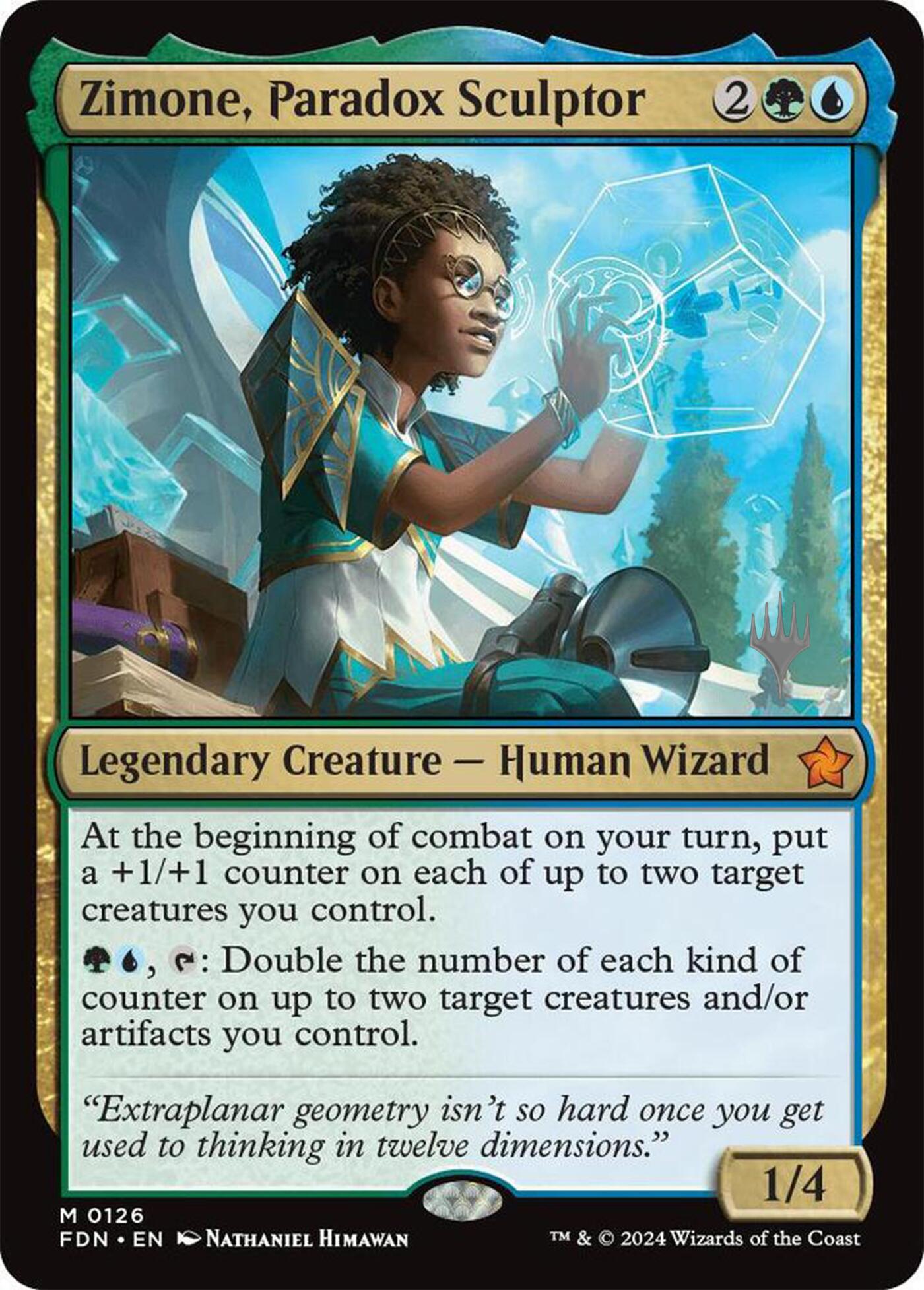 Zimone, Paradox Sculptor (Promo Pack) [Foundations Promos] | Magic Magpie