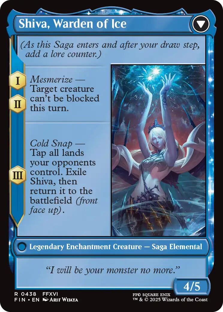 Jill, Shiva's Dominant // Shiva, Warden of Ice (Extended Art) [FINAL FANTASY] | Magic Magpie