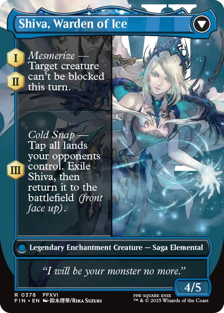 Jill, Shiva's Dominant // Shiva, Warden of Ice (Borderless) [FINAL FANTASY] | Magic Magpie