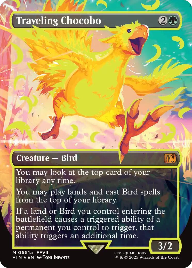 Traveling Chocobo (Borderless) (Neon Ink Yellow) [FINAL FANTASY] | Magic Magpie