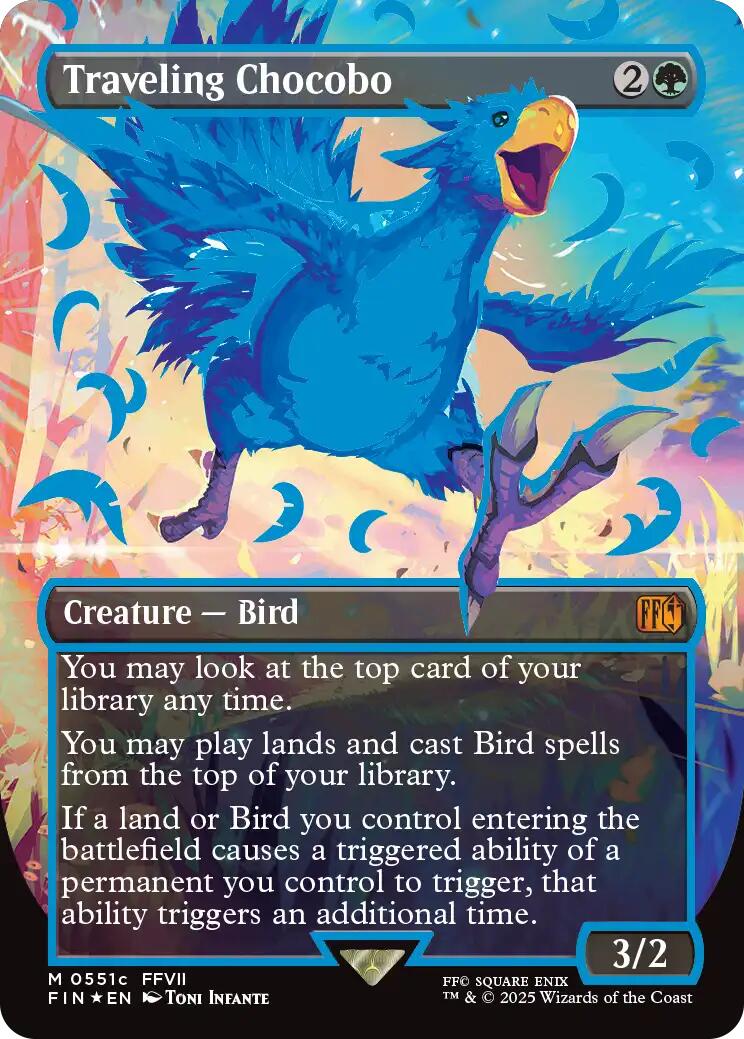 Traveling Chocobo (Borderless) (Neon Ink Blue) [FINAL FANTASY] | Magic Magpie