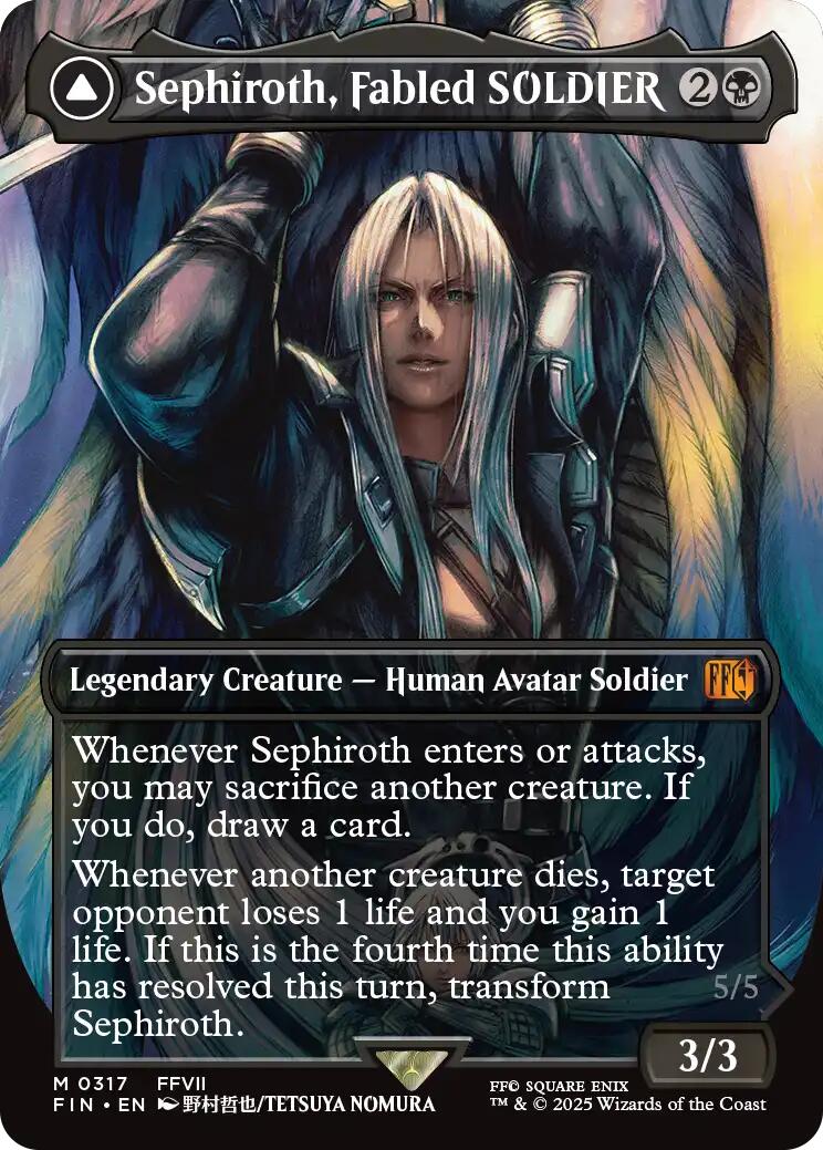 Sephiroth, Fabled SOLDIER // Sephiroth, One-Winged Angel (Borderless) (0317) [FINAL FANTASY] | Magic Magpie