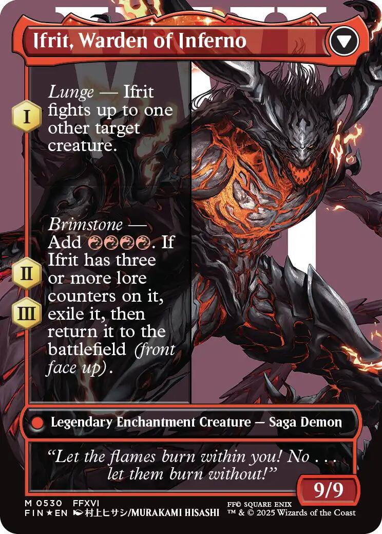 Clive, Ifrit's Dominant // Ifrit, Warden of Inferno (Borderless) (Surge Foil) [FINAL FANTASY] | Magic Magpie
