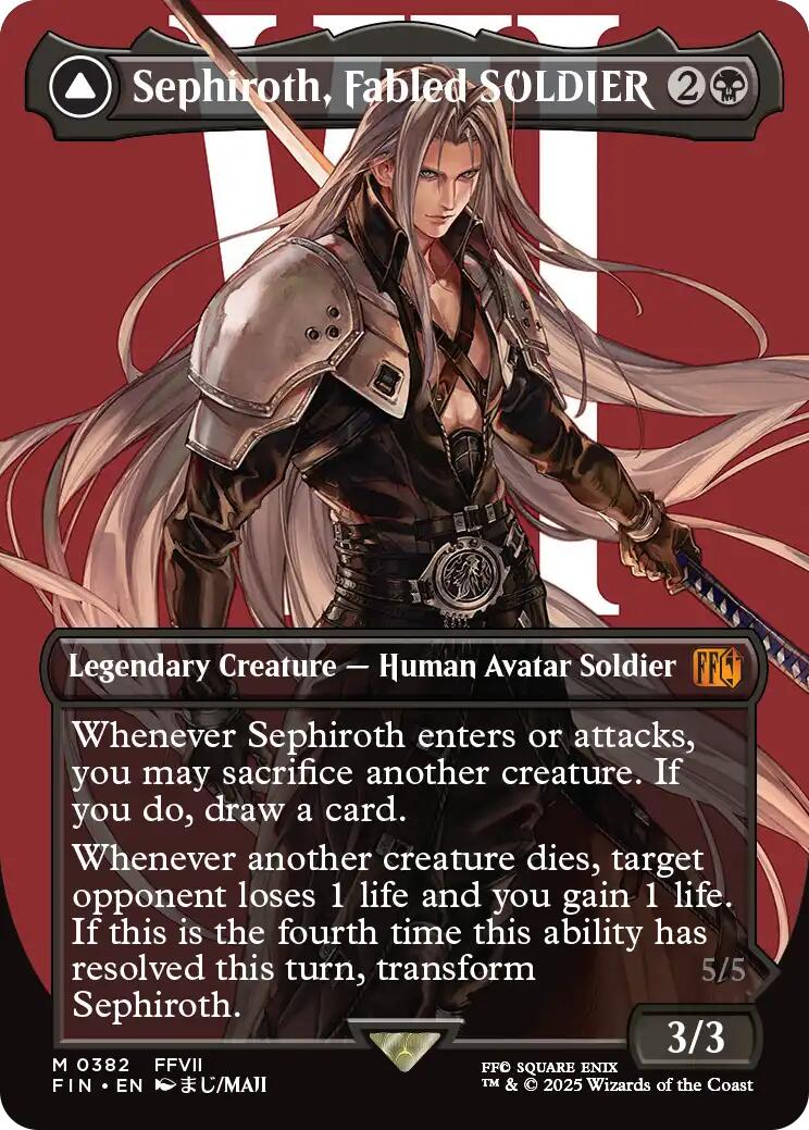 Sephiroth, Fabled SOLDIER // Sephiroth, One-Winged Angel (Borderless) (0382) [FINAL FANTASY] | Magic Magpie