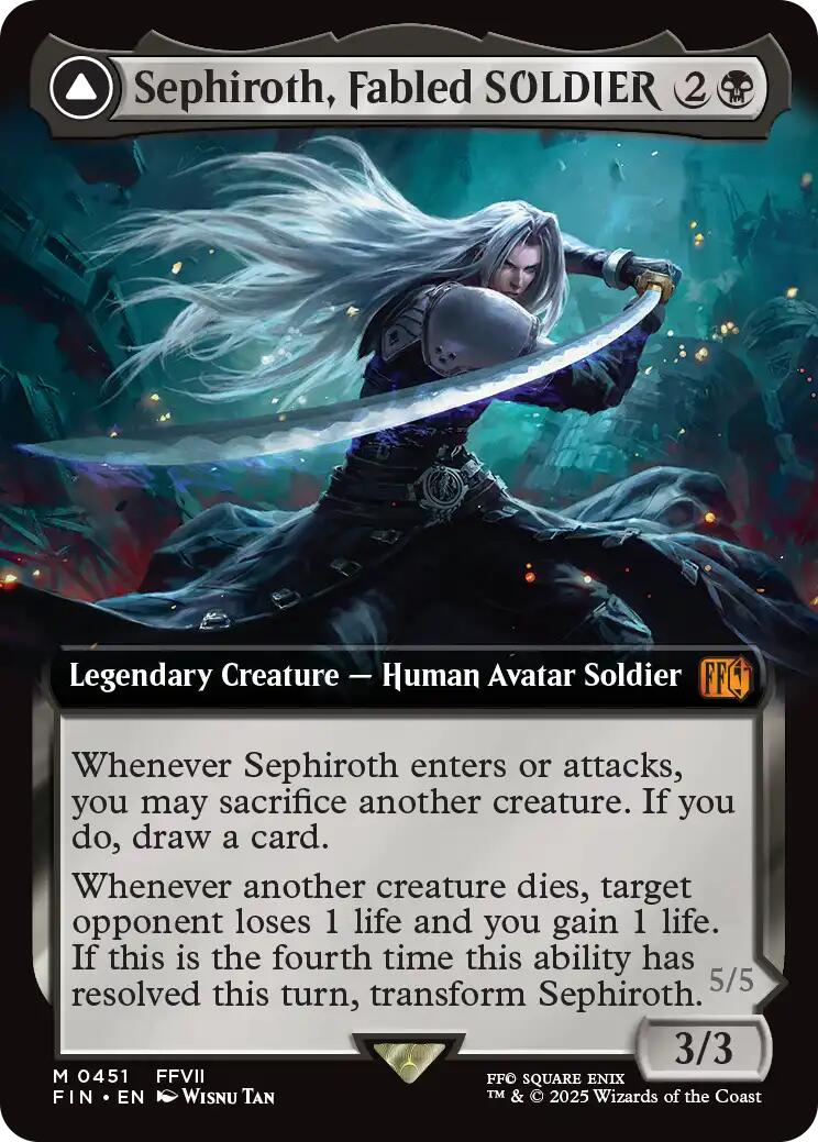 Sephiroth, Fabled SOLDIER // Sephiroth, One-Winged Angel (Extended Art) [FINAL FANTASY] | Magic Magpie