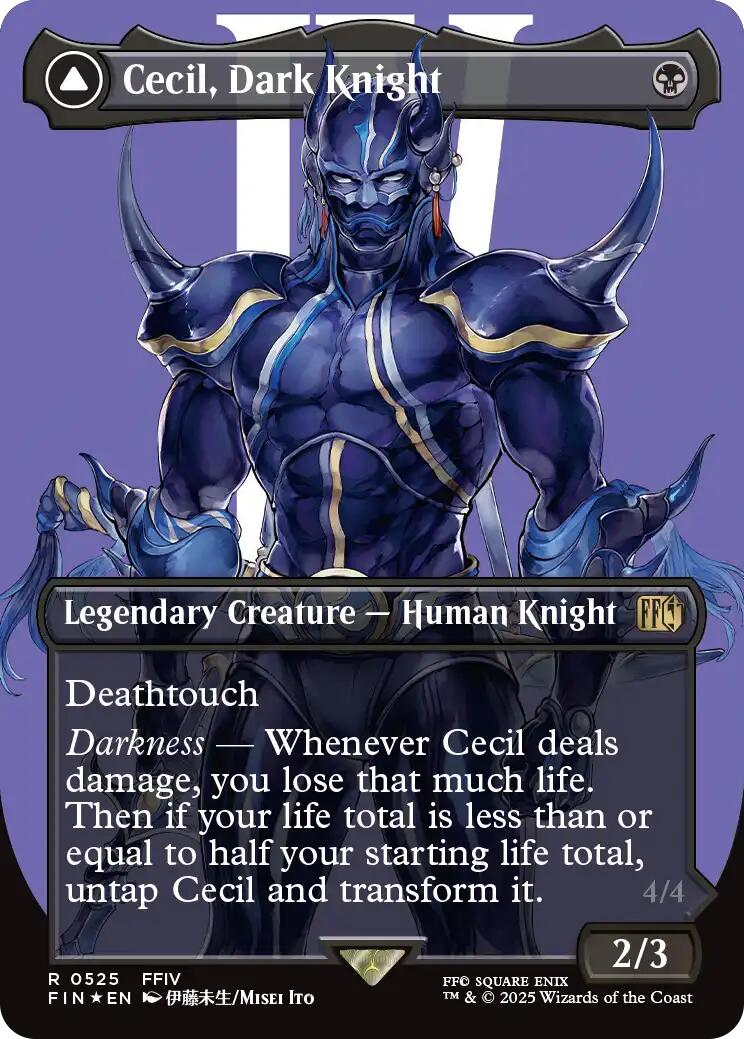 Cecil, Dark Knight // Cecil, Redeemed Paladin (Borderless) (Surge Foil) [FINAL FANTASY] | Magic Magpie