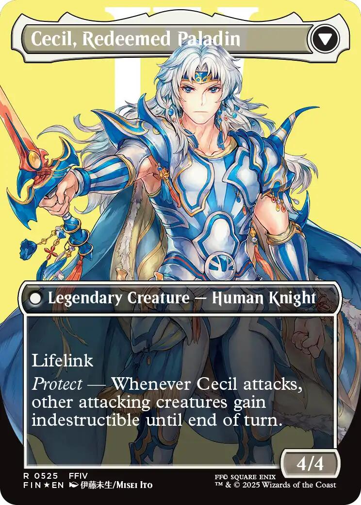 Cecil, Dark Knight // Cecil, Redeemed Paladin (Borderless) (Surge Foil) [FINAL FANTASY] | Magic Magpie