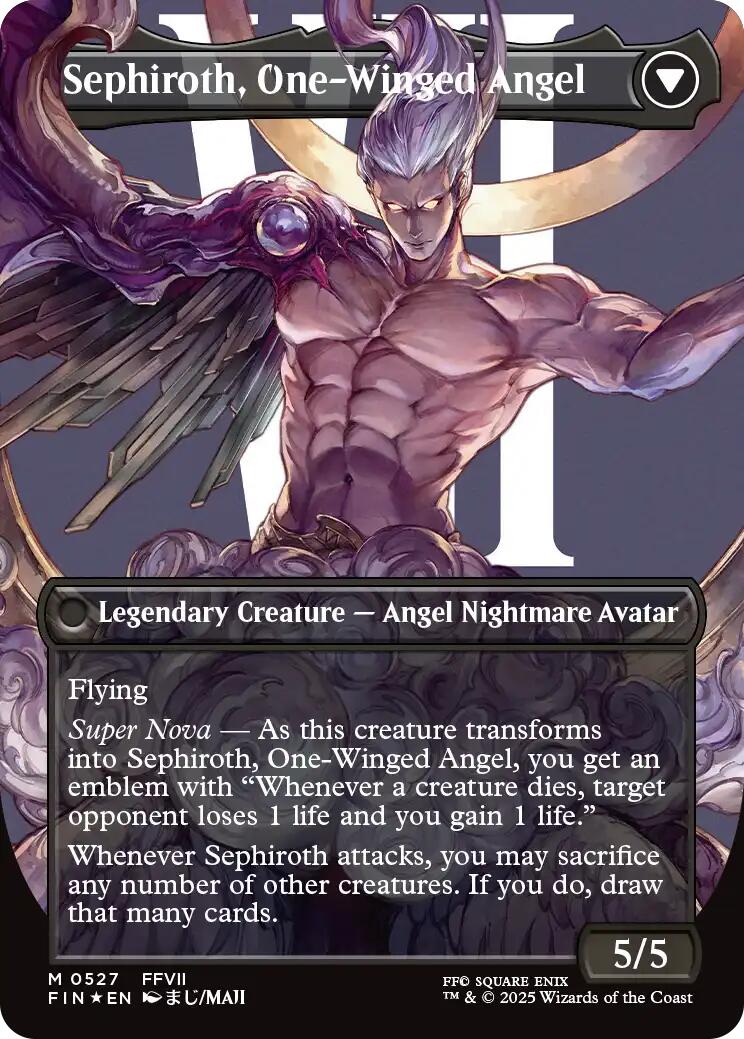 Sephiroth, Fabled SOLDIER // Sephiroth, One-Winged Angel (Borderless) (Surge Foil) [FINAL FANTASY] | Magic Magpie