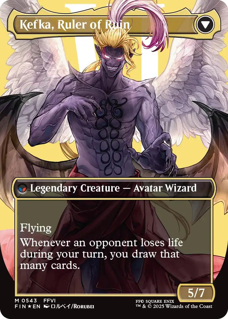 Kefka, Court Mage // Kefka, Ruler of Ruin (Borderless) (Surge Foil) [FINAL FANTASY] | Magic Magpie