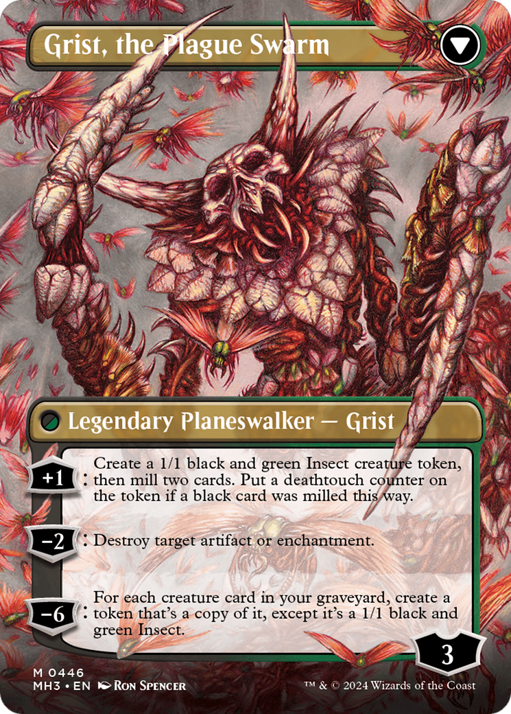 Grist, Voracious Larva // Grist, the Plague Swarm (Borderless) [Modern Horizons 3] | Magic Magpie